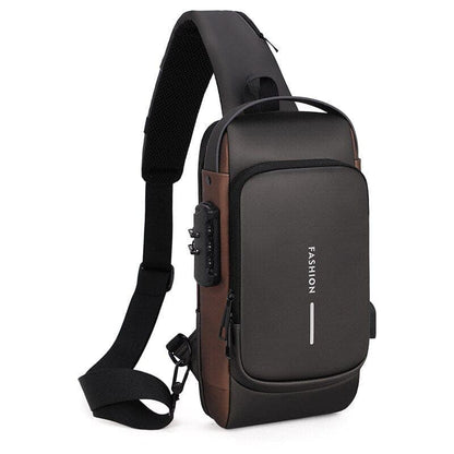 Anti-theft and waterproof shoulder strap bag with USB charging