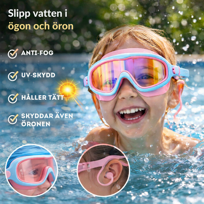 AquaGuard Kids' Goggles with Ear Protectors (2-14 Years)