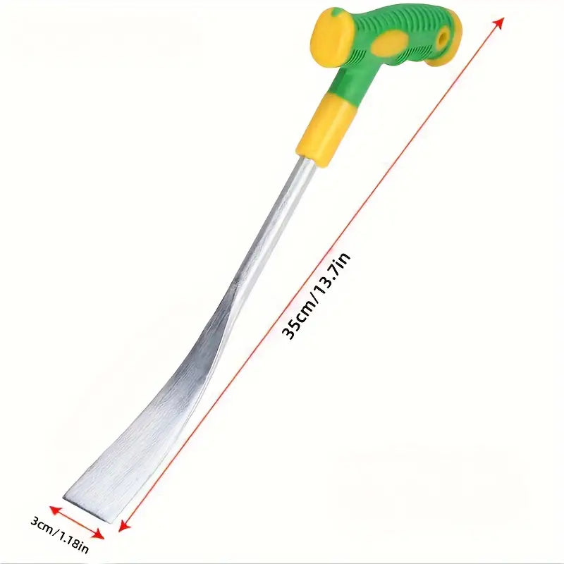 Stainless garden spade for weeding and vegetable digging.