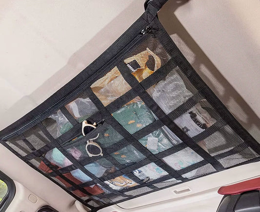 Storage net for the car's roof
