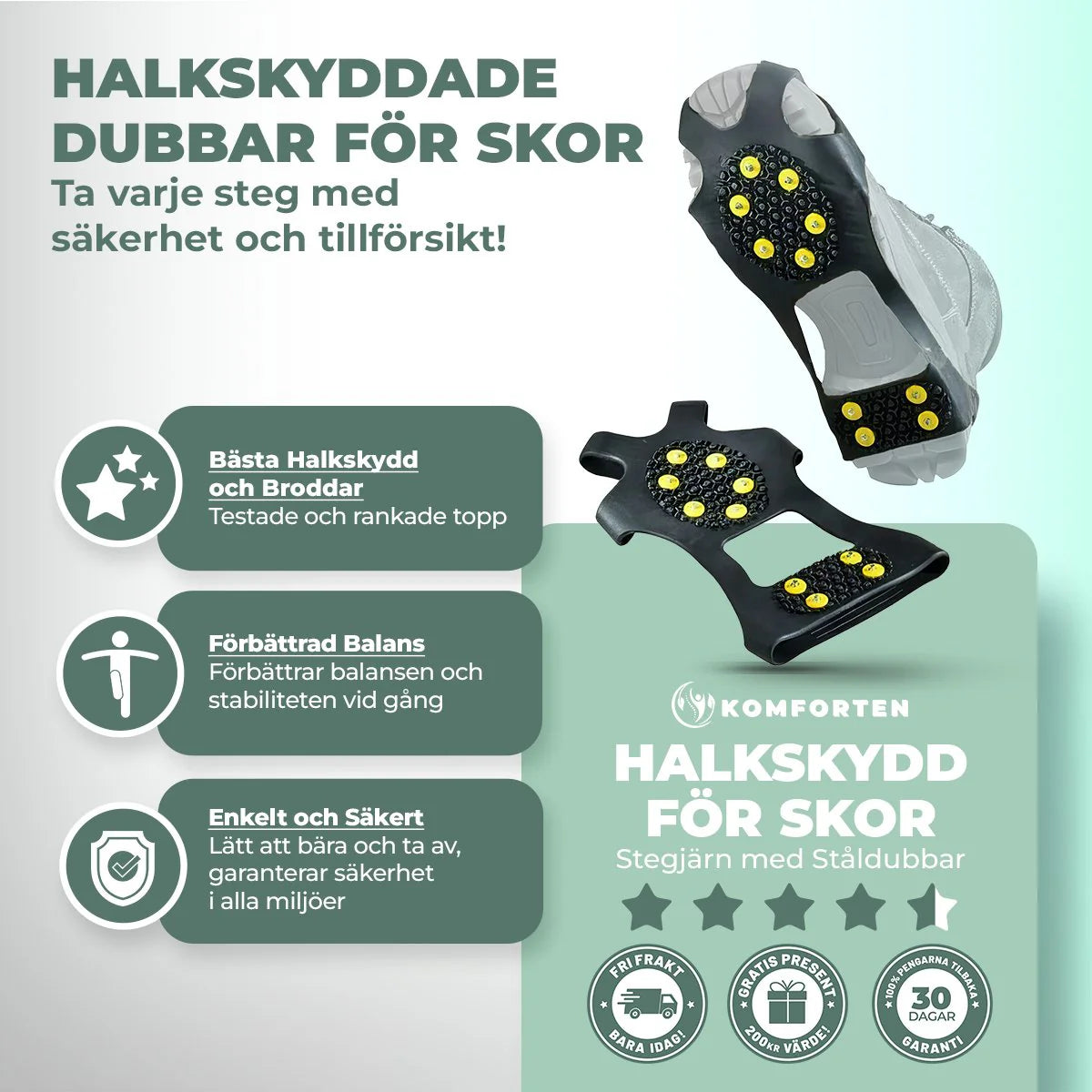 Slip protection for Shoes - secure foothold with ergonomic fit