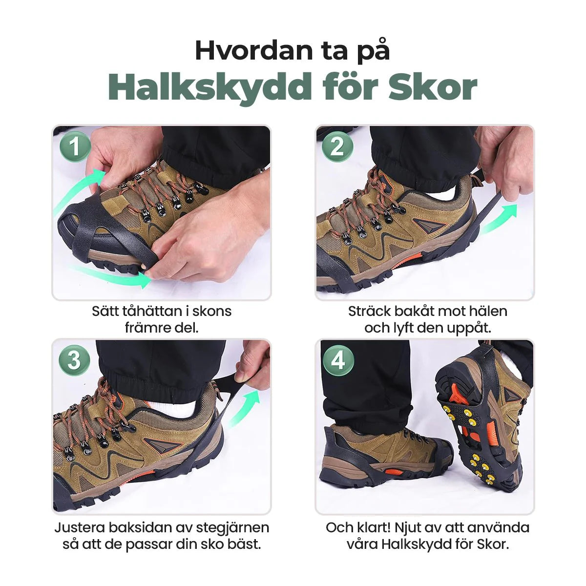 Slip protection for Shoes - secure foothold with ergonomic fit