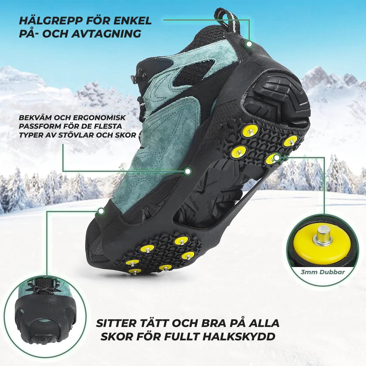 Slip protection for Shoes - secure foothold with ergonomic fit