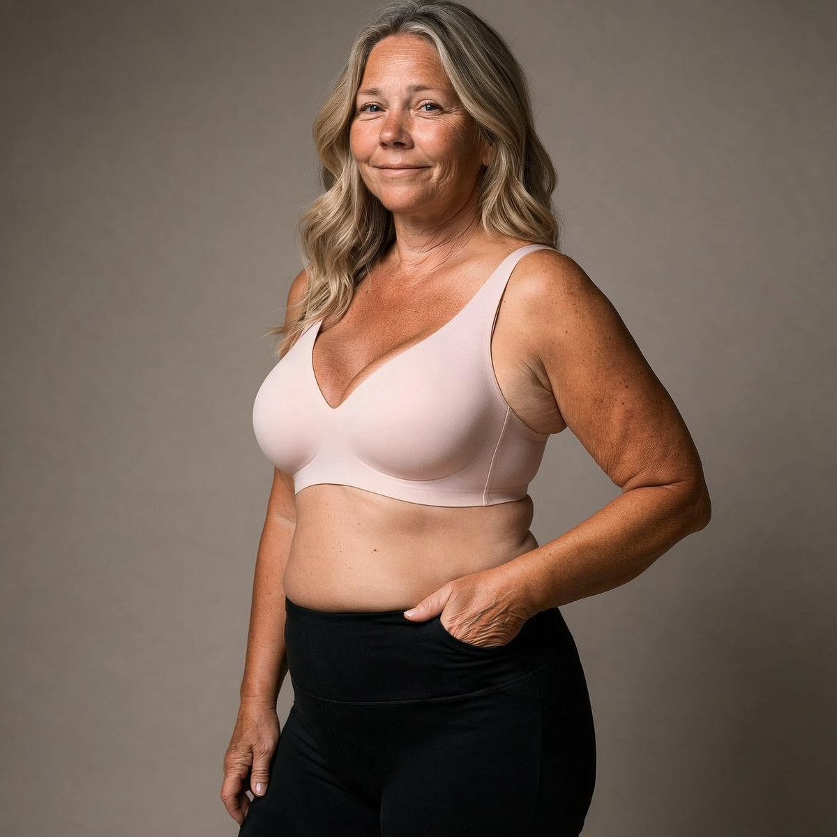 Extra Comfort - Strapless Push-Up Bra with Lift & Deep V-neckline