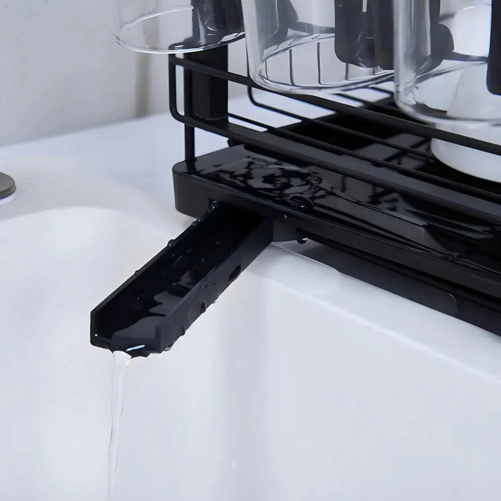 Dish rack 2 levels with drain - smart kitchen solution