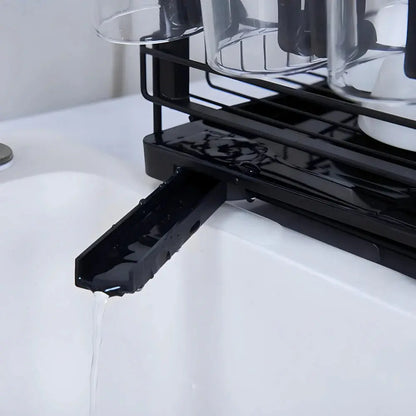 Dish rack 2 levels with drain - smart kitchen solution