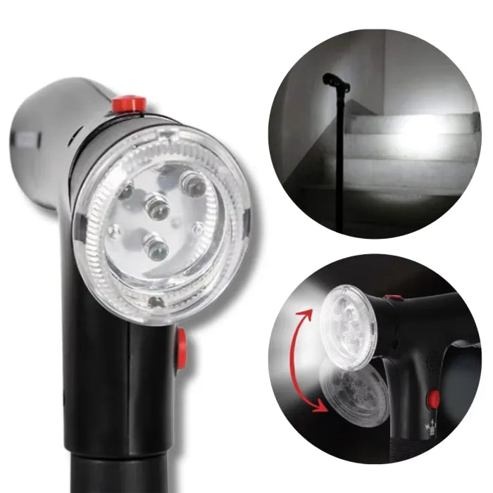Anti-Fall Support Pole | With LED light, alarm, double handle & non-slip foot