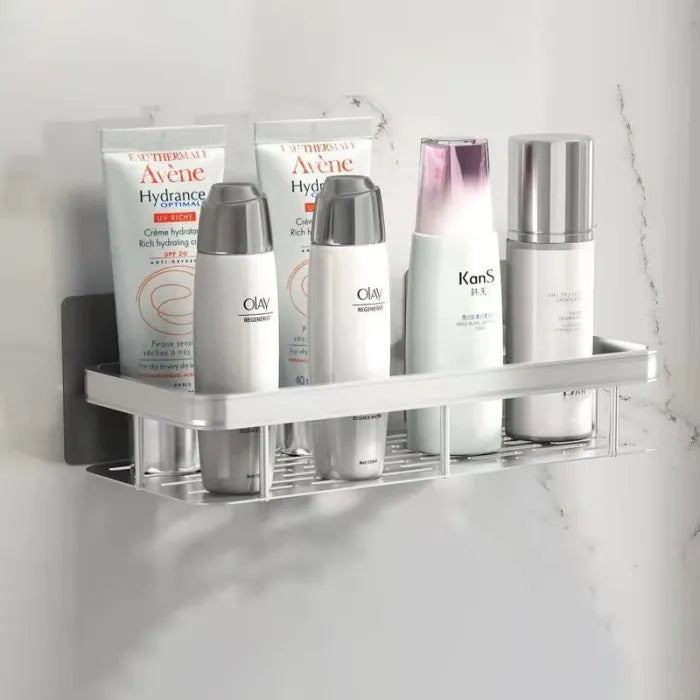 Self-adhesive wall shelf without drilling - Stable storage for bathroom & kitchen