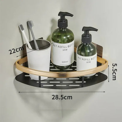 Self-adhesive wall shelf without drilling - Stable storage for bathroom & kitchen