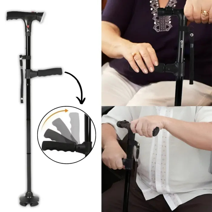 Anti-Fall Support Pole | With LED light, alarm, double handle & non-slip foot