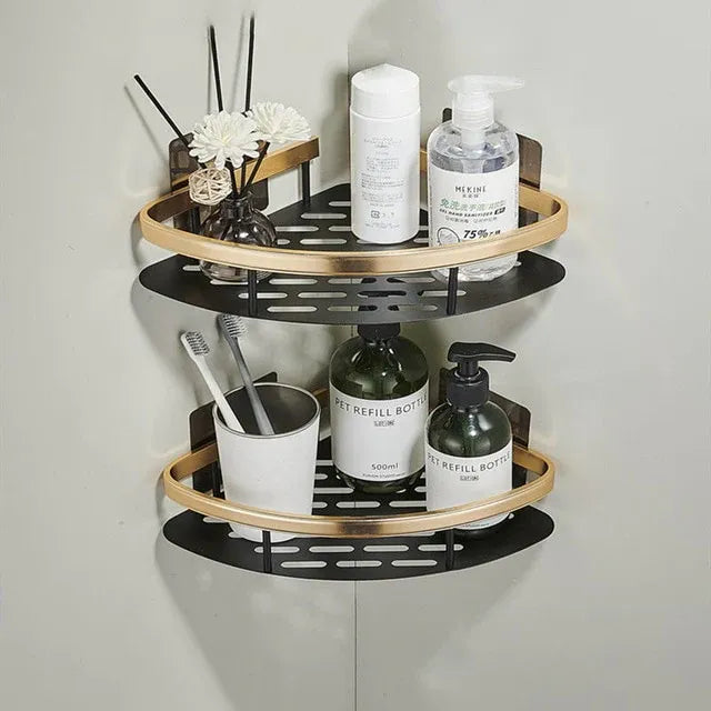 Self-adhesive wall shelf without drilling - Stable storage for bathroom & kitchen