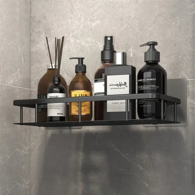 Self-adhesive wall shelf without drilling - Stable storage for bathroom & kitchen