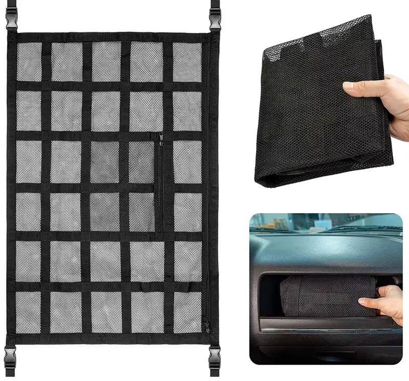 Storage net for the car's roof