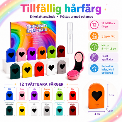Temporary hair color in 12 shades - – for parties, festivals and creative styling