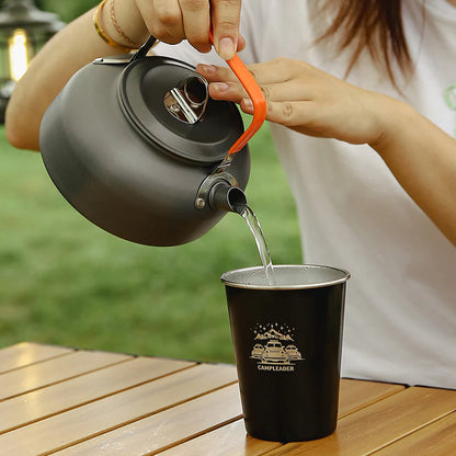 Camping kitchen utensils with nonstick coating