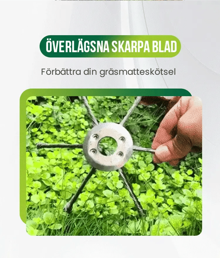 Universal steel brush head for efficient trimming of the garden