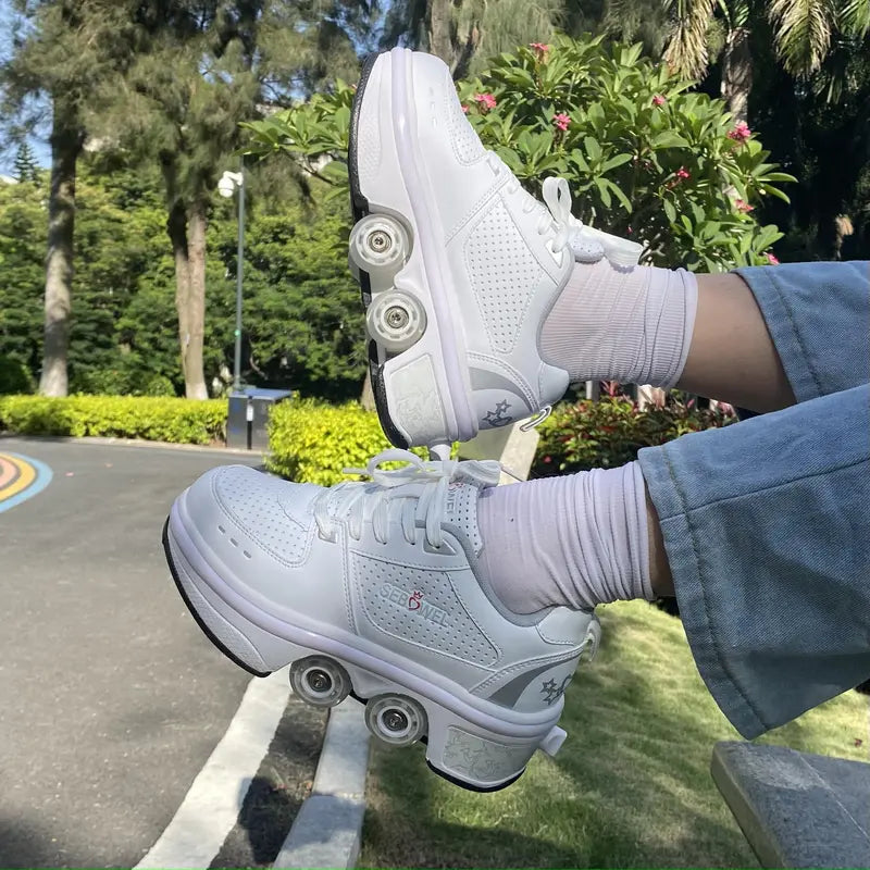 Sneakers with wheels - GlideStep 2-in-1 roller shoes